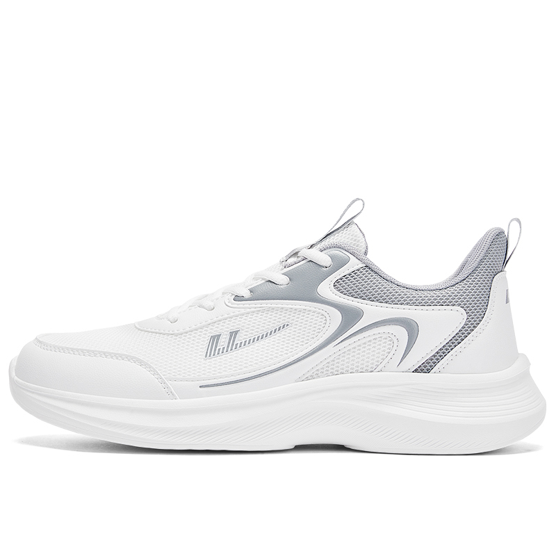 

Амортизирующие и дышащие низкие повседневные кроссовки для бега для мужчин WARRIOR, White Gray