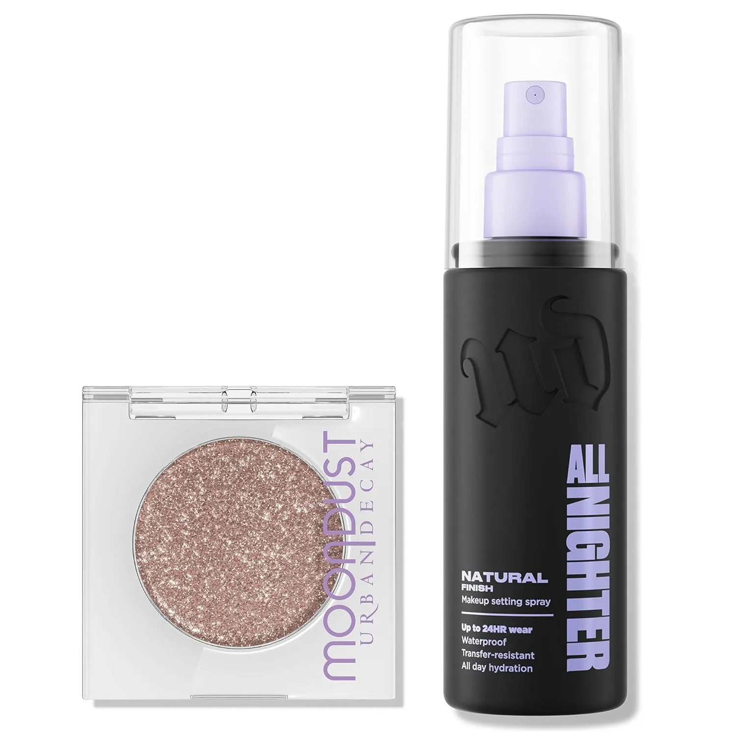 URBAN DECAY набор: спрей-фиксатор макияжа All Nighter Waterproof (118 мл) и тени Moondust (Space Cowboy)