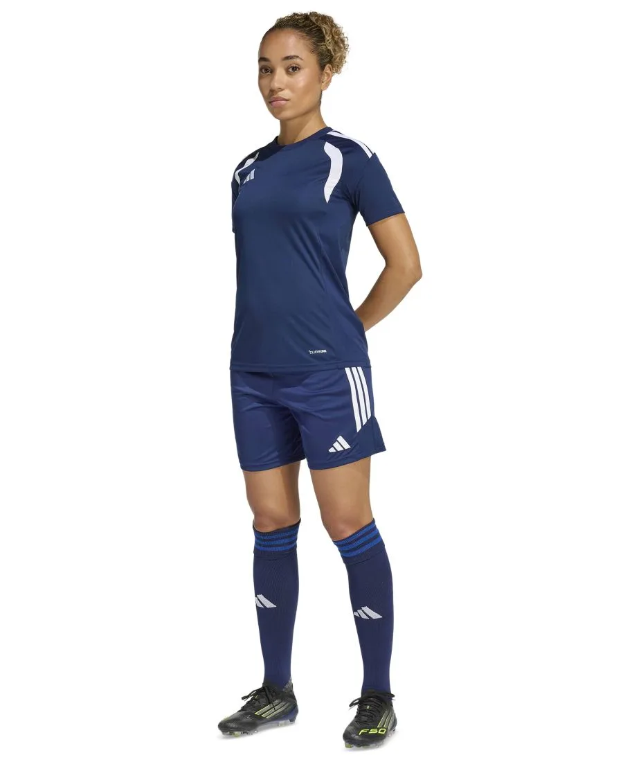 Женская футболка Tiro 26 League Soccer Adidas, team темно-синий синий 2/белый — фото 3