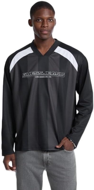 

Футболка GUESS с длинными рукавами, мужская, повседневная, JBLK, размер L