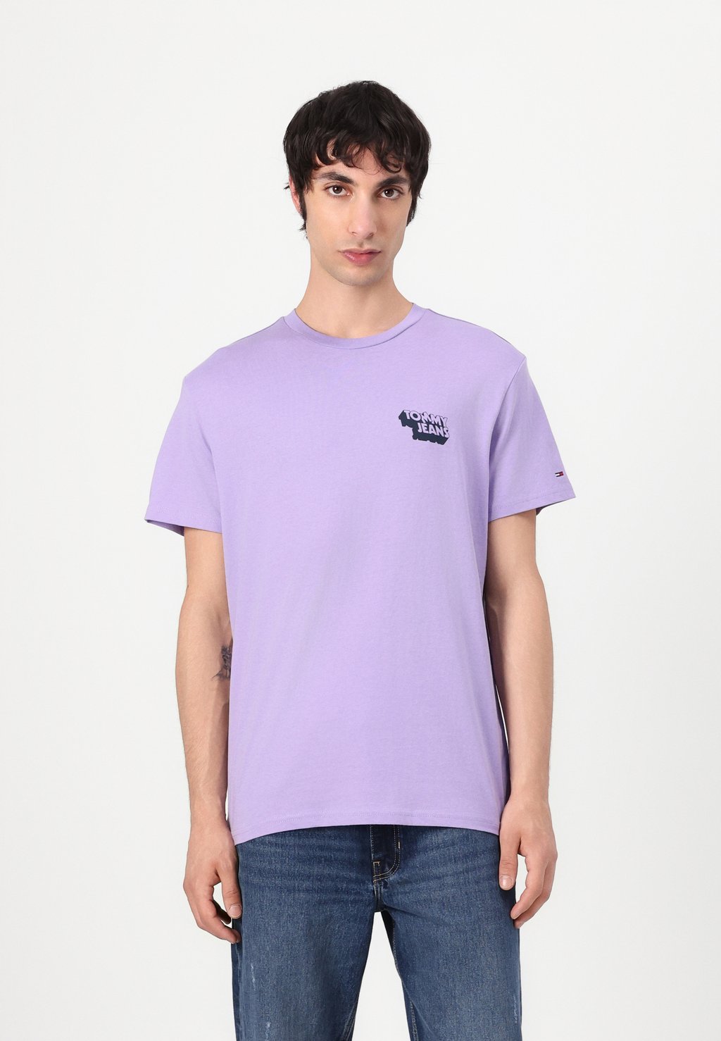 

Футболка с принтом SLIM STACK LOGO TEE Tommy Jeans, сиреневый