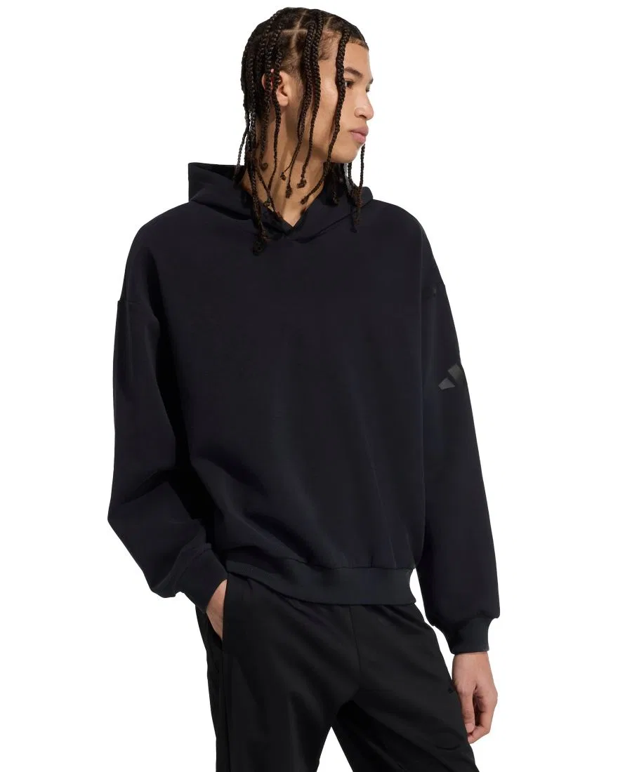Мужская толстовка Soft Lux стандартного кроя Adidas, черный — фото 2