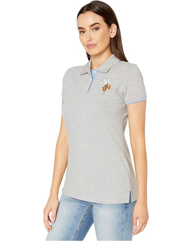 

Поло U.S. POLO ASSN. Multicolor Pony Polo, цвет Heather Grey