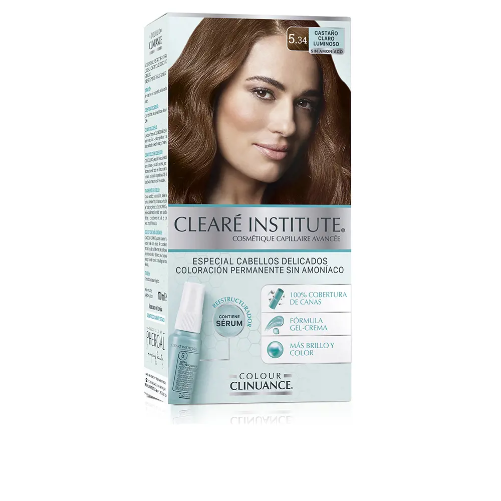 

Краска для волос Colour clinuance cabellos delicados Clearé Institute, цвет 5.34-castaño claro luminoso, 1 шт.