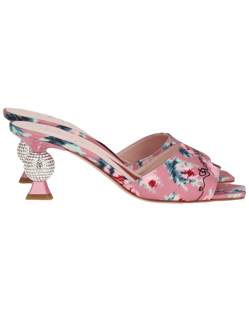 Roger Vivier Grosgrain Sandal, розовый — фото 2