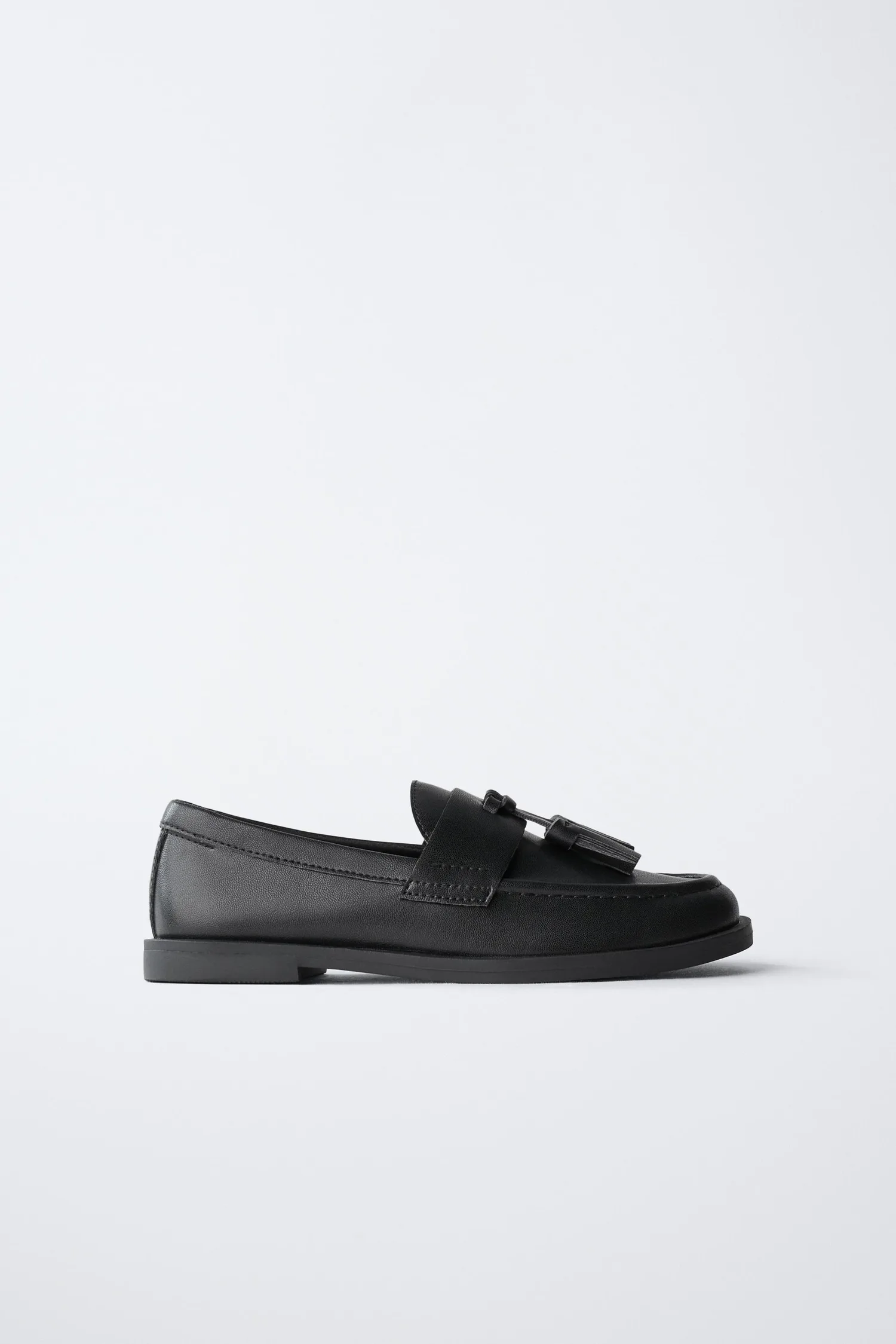 Лоферы с кисточками Zara, черный — фото 2