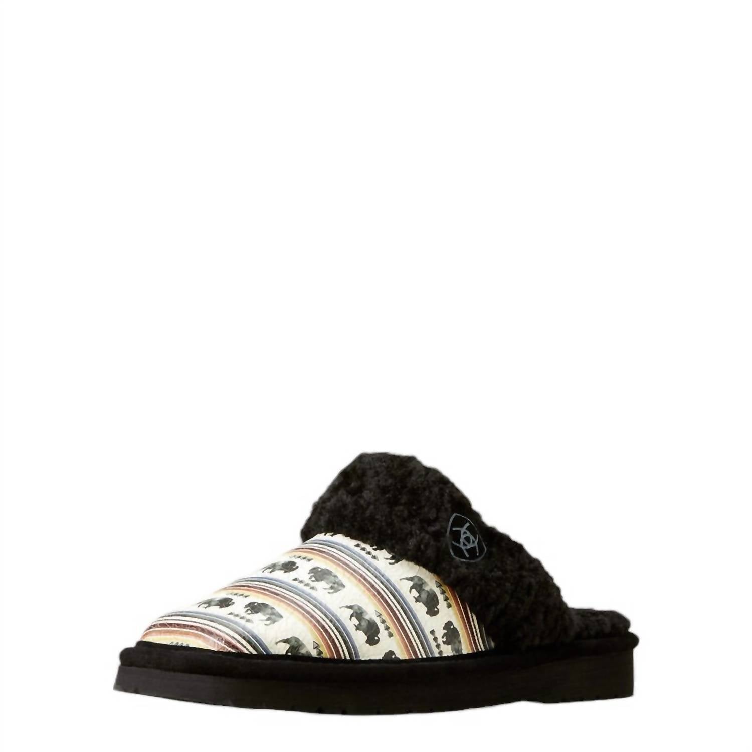 Женские тапочки Jackie с квадратным носком в принте буйвола ARIAT, Buffalo Print — фото 2