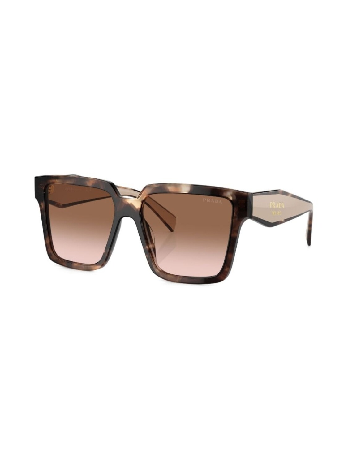 Prada Eyewear солнцезащитные очки черепаховой расцветки, зеленый — фото 2
