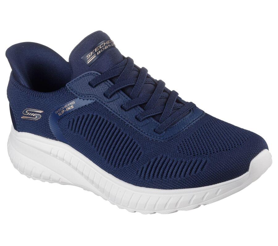 SKECHERS Женские кроссовки BOBS SQUAD CHAOS CURRENT MUSE Slip-On, темно-синие