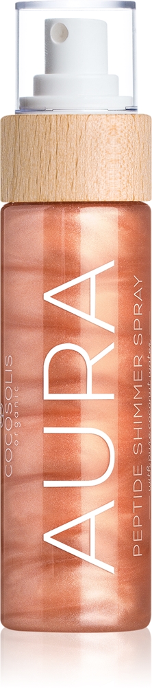 

Aura пептидный спрей-шиммер увлажняющий спрей с блестками Cocosolis, aromatas raspberry 100 мл
