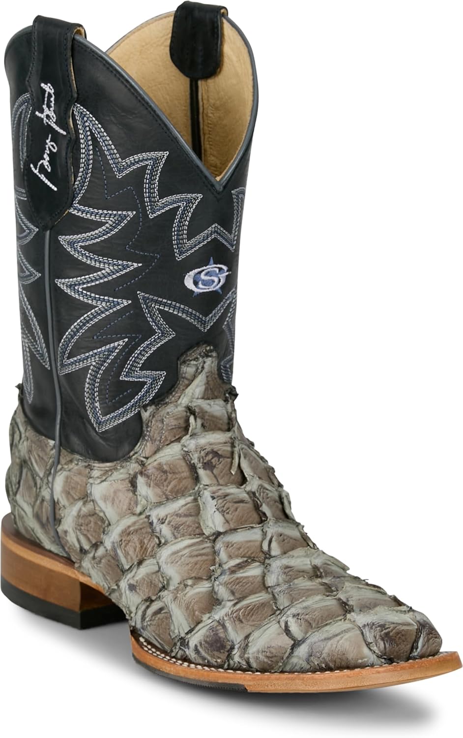 

Мужские классические вестерн-бутсы Justin Ocean View - Коллекция Джорджа Стрейта - Прочная кожа, комфортная посадка, стильный дизайн, Slate