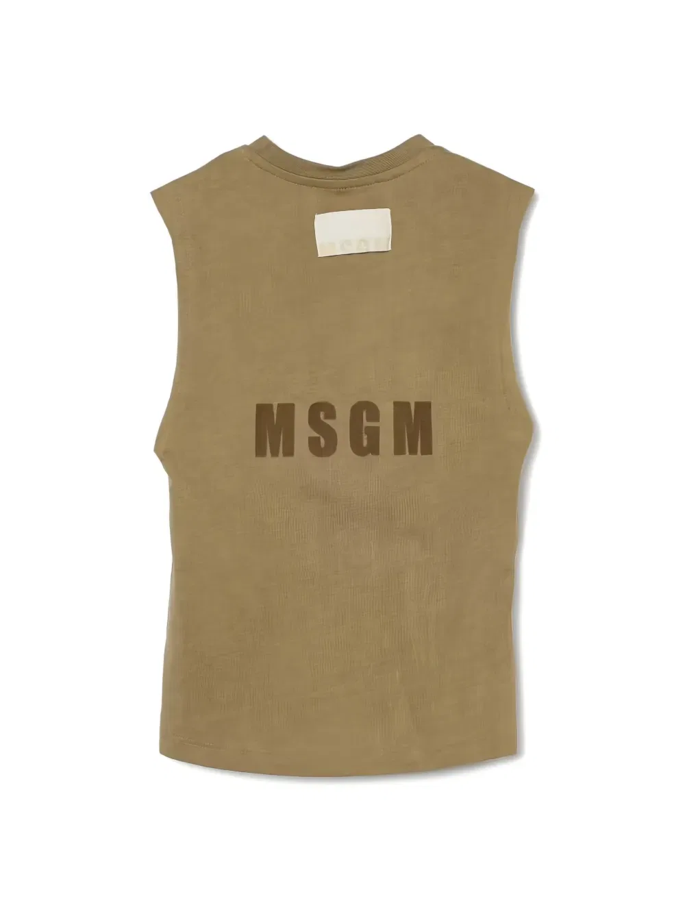 Майка с логотипом Msgm Kids, нейтральный — фото 2