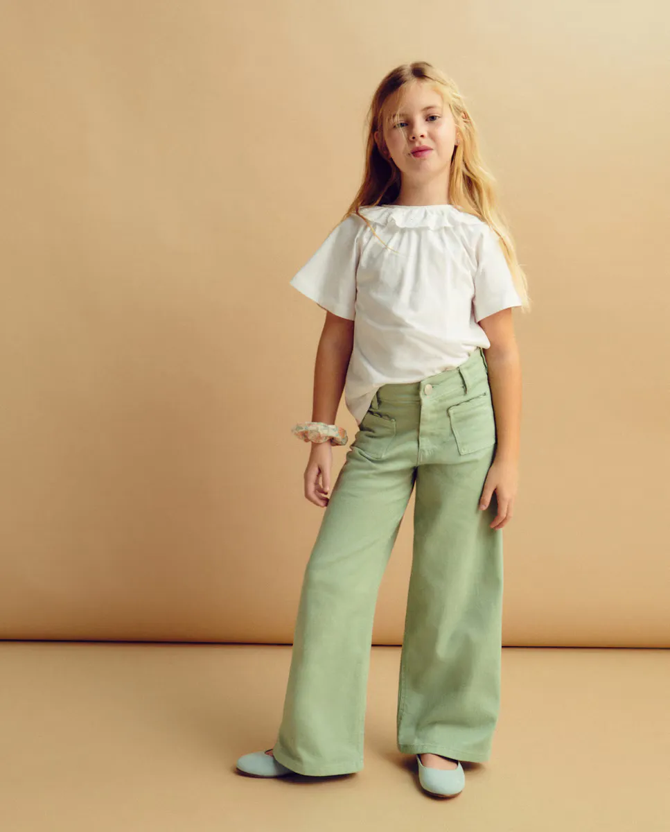 

Футболка для девочки с французскими рукавами Coconut El Corte Inglés, цвет Blanco roto