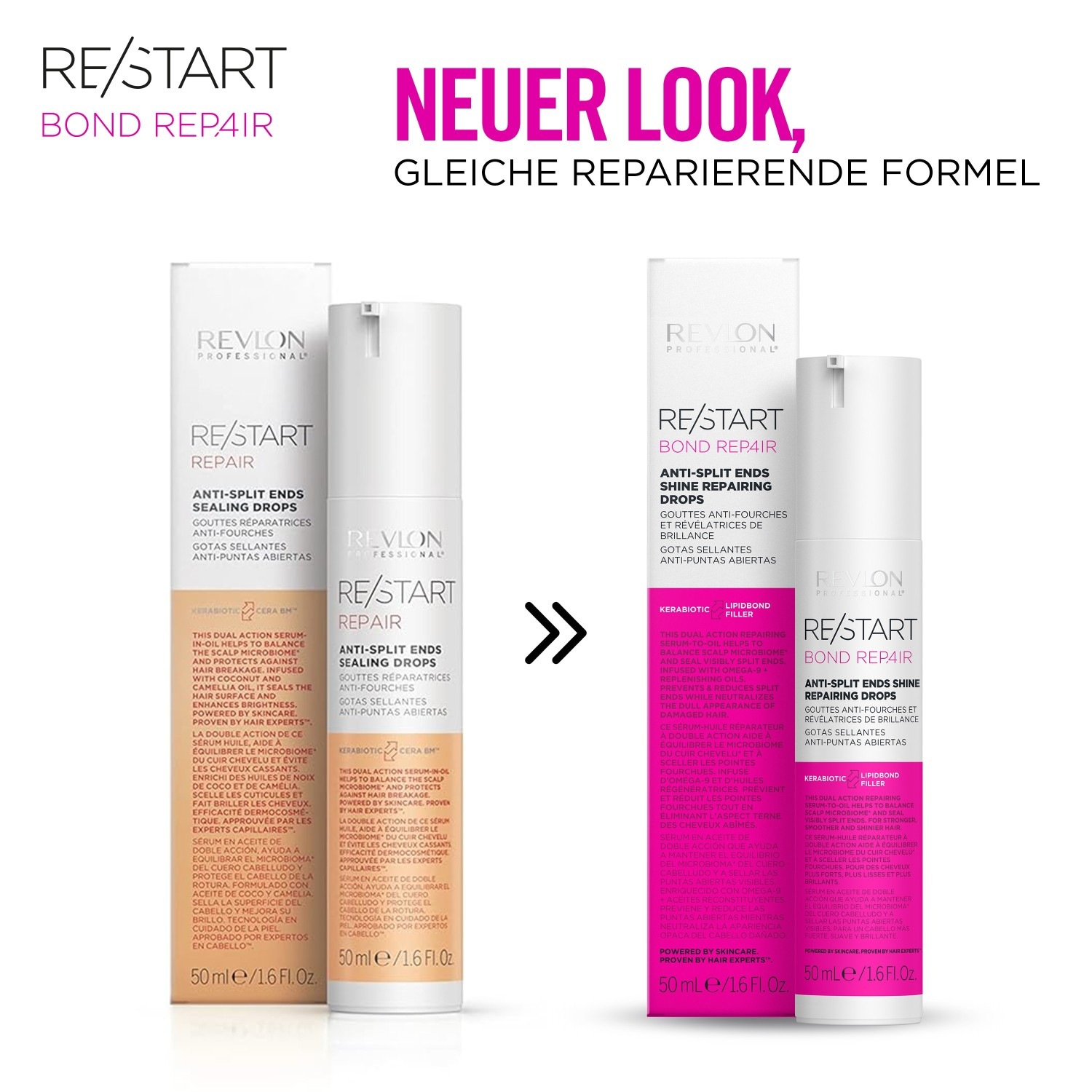 Сыворотка для волос restart bond repair sealing drops Revlon Professional, объем 50 мл — фото 2