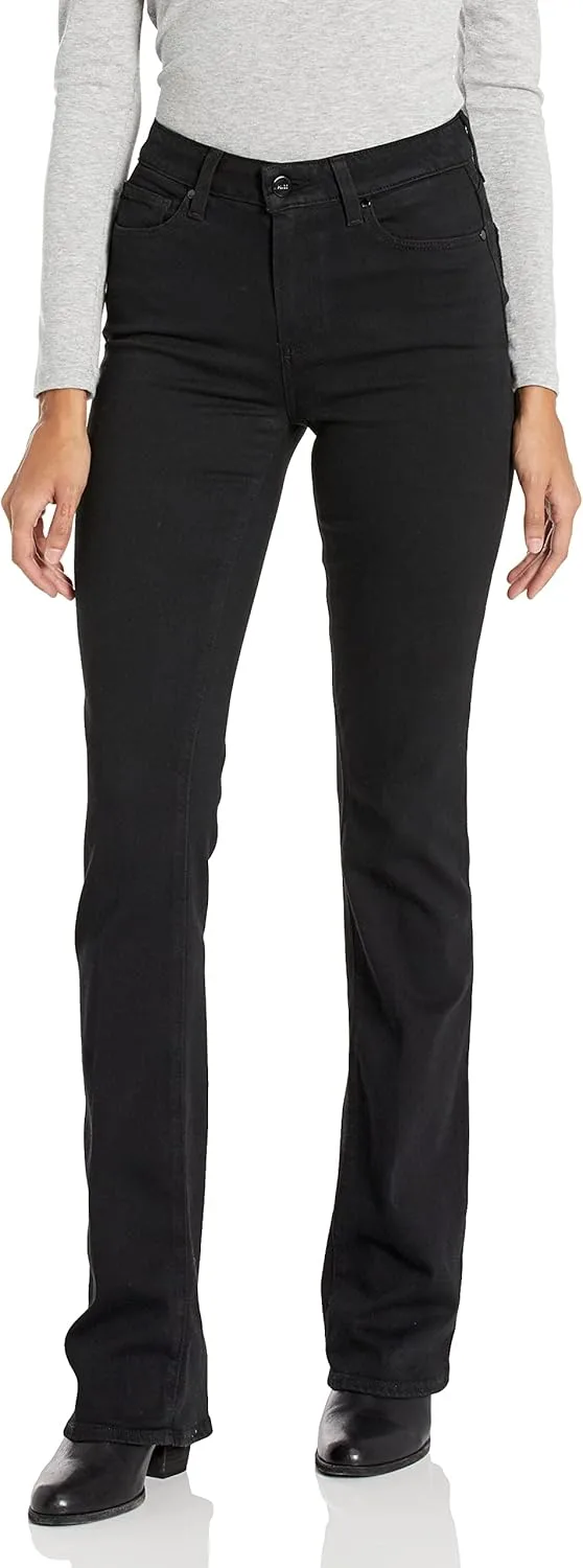 

PAIGE Women's Flaunt Hourglass High Rise Flare в цвете Black Shadow