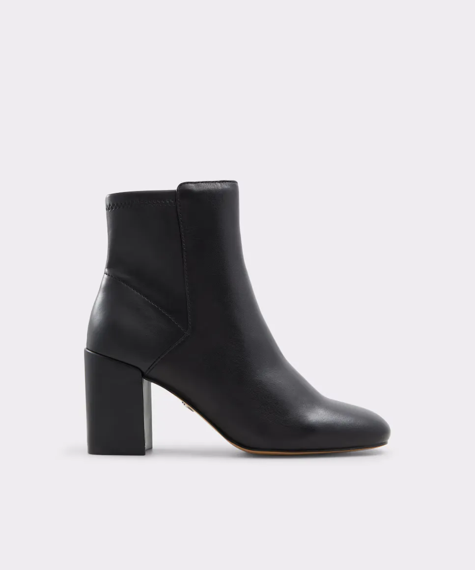 

Женские кожаные ботильоны с круглым носком Aldo, черный