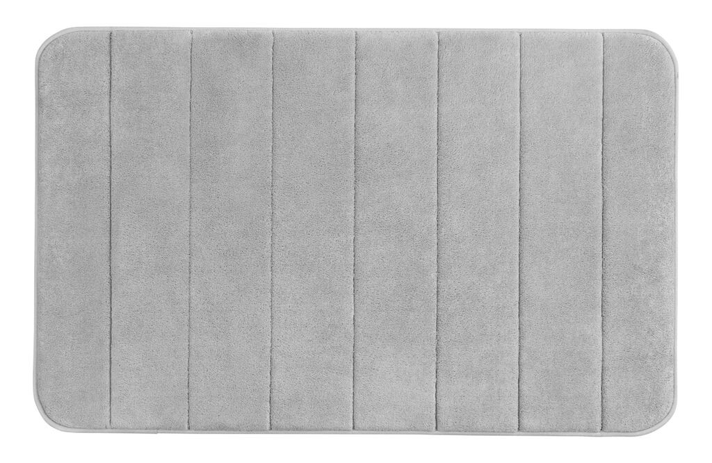 

WENKO коврик для ванной, коврик для душа, нескользящий в полоску, 50 x 80 см, гостевой туалет, серый