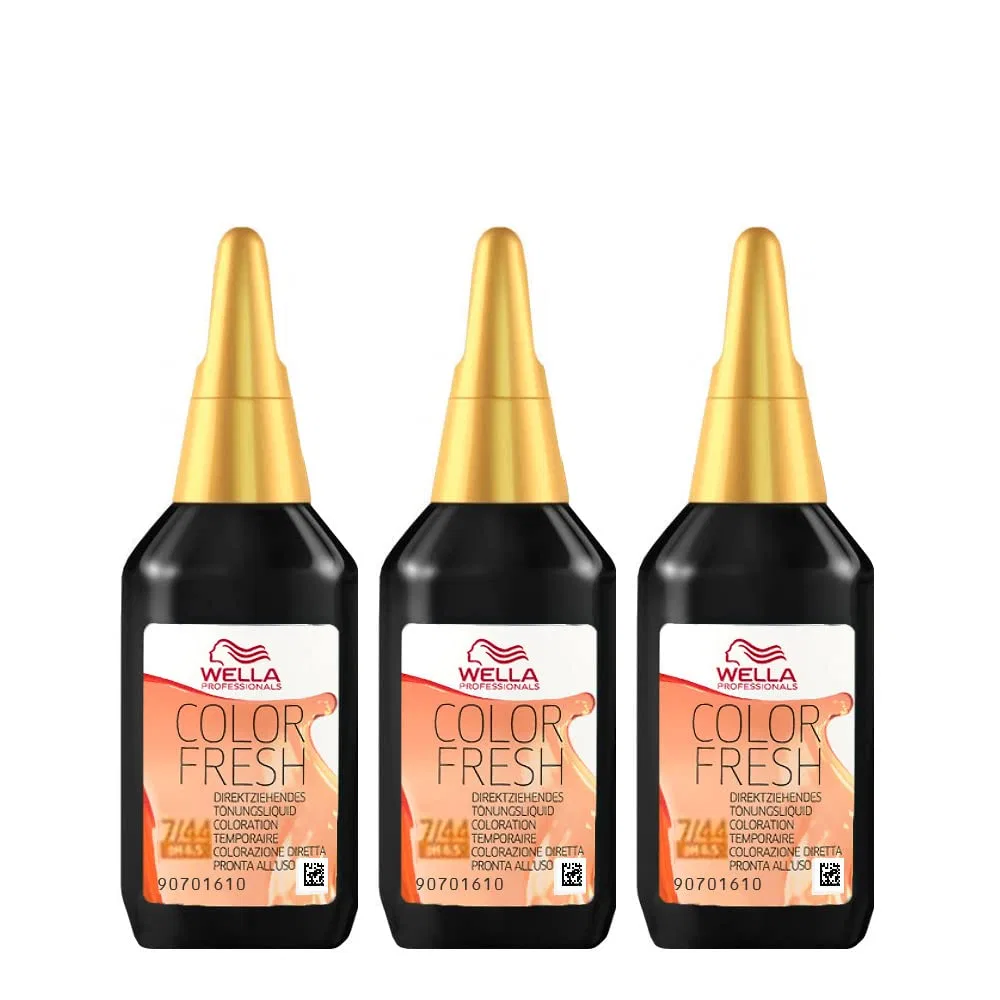 Тонирующий бальзам для волос Wella Colour Fresh 7/44 (3 шт. по 75 мл) Wella