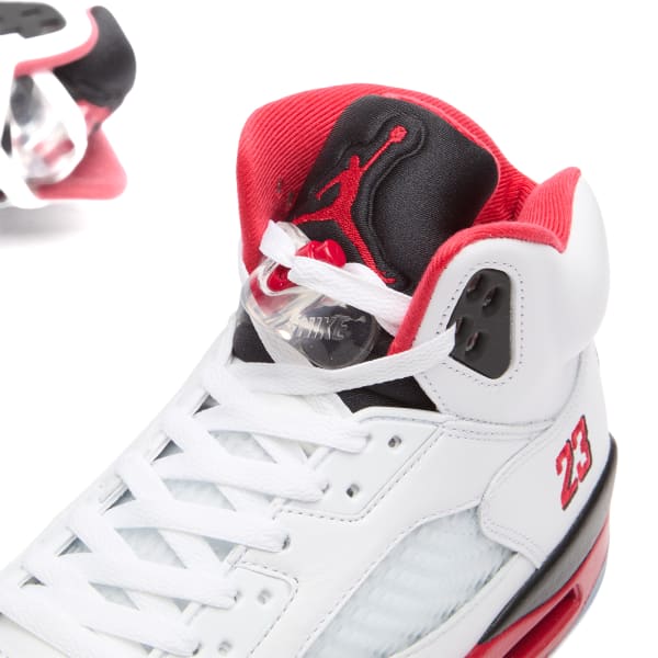 5 ретро OG кроссовки Air Jordan, белый, красный & черный — фото 3
