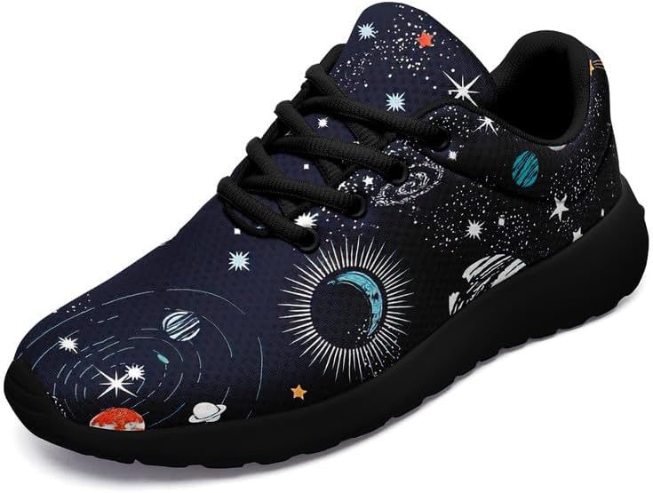 

Мужские кроссовки Sky Moon, модные женские кроссовки Sun для бега, тенниса и ходьбы, уличная обувь Sky, дышащая, легкая, унисекс, с узором Star Awsole, черный