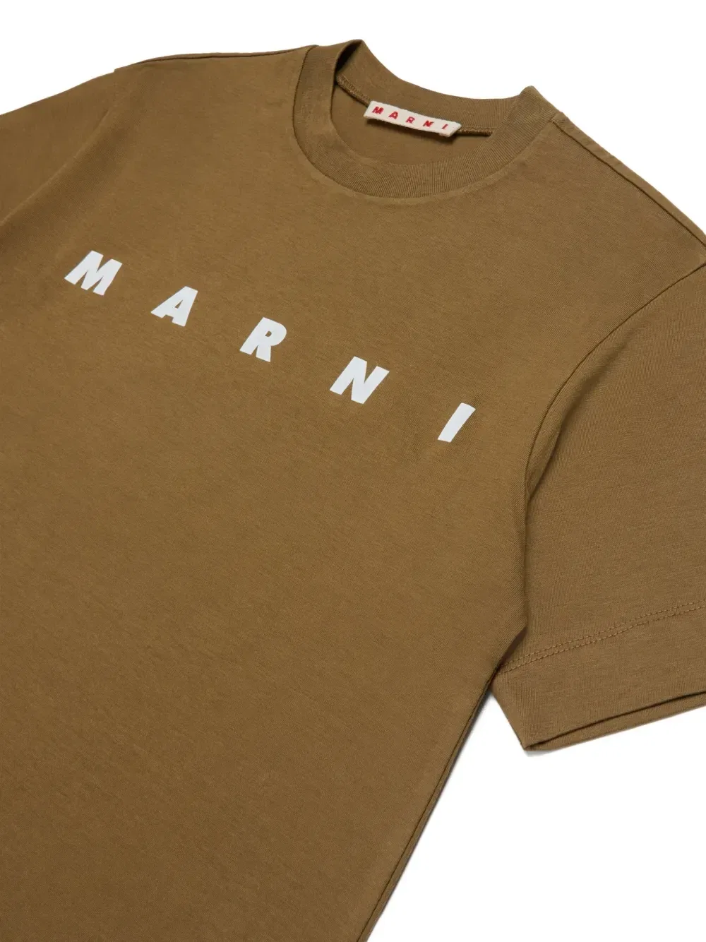 Футболка с логотипом Marni Kids, коричневый — фото 3
