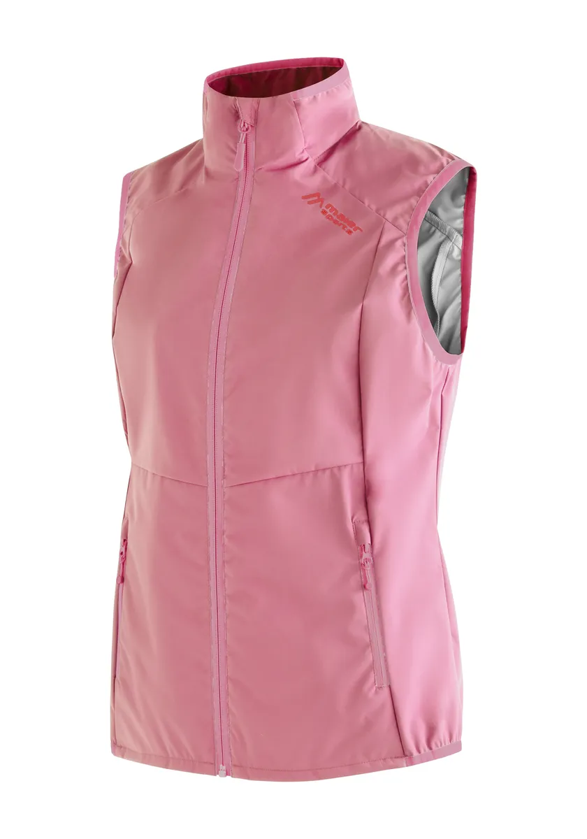 

Жилет из софтшелла Maier Sports "Brims Vest W", дышащий женский жилет, водоотталкивающий жилет для активного отдыха, розовый