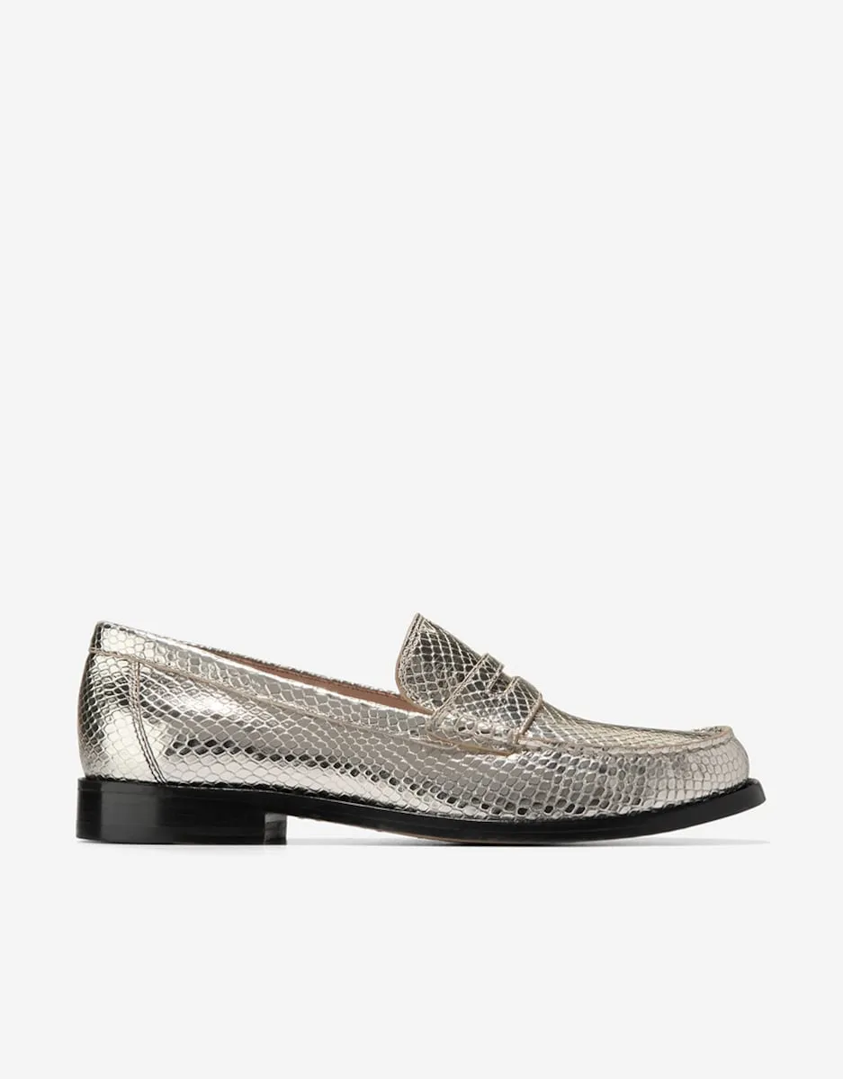 Женские мокасины из тисненой кожи Cole Haan, золотой