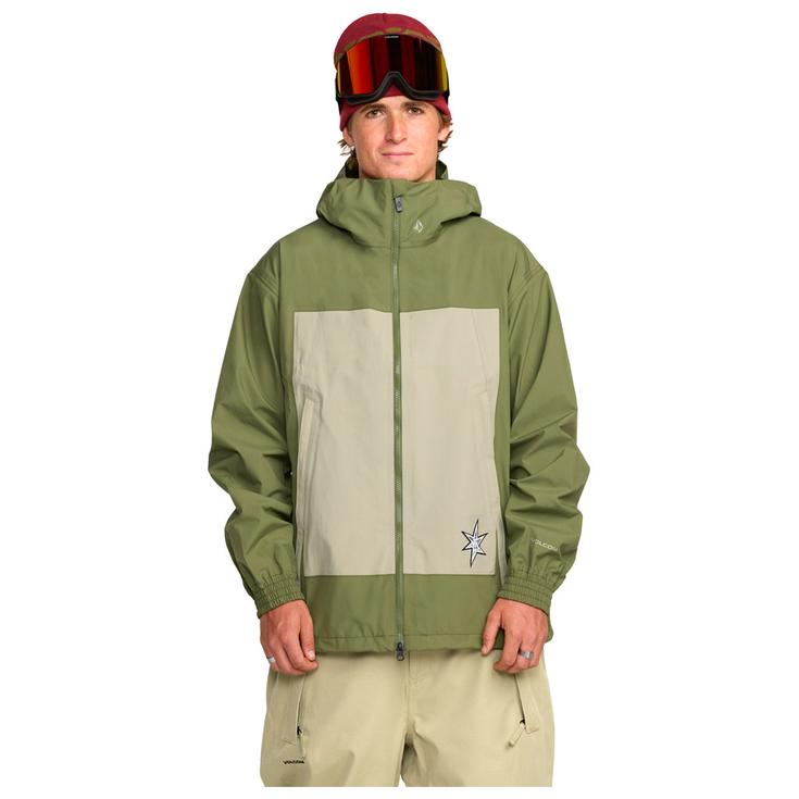 

Функциональная куртка Arthur 3-слойная куртка темно-оливкового цвета - s Volcom