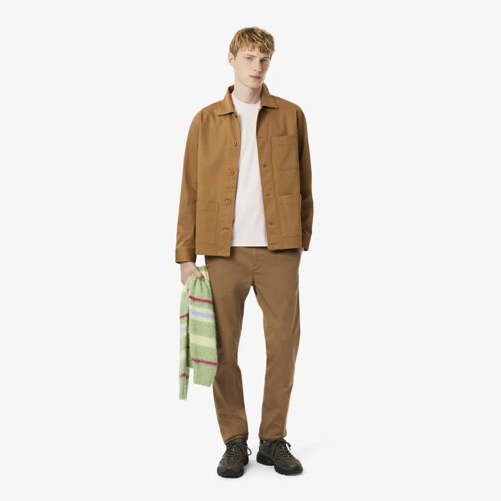 Мужские твиловые чиносы коричневые от Lacoste