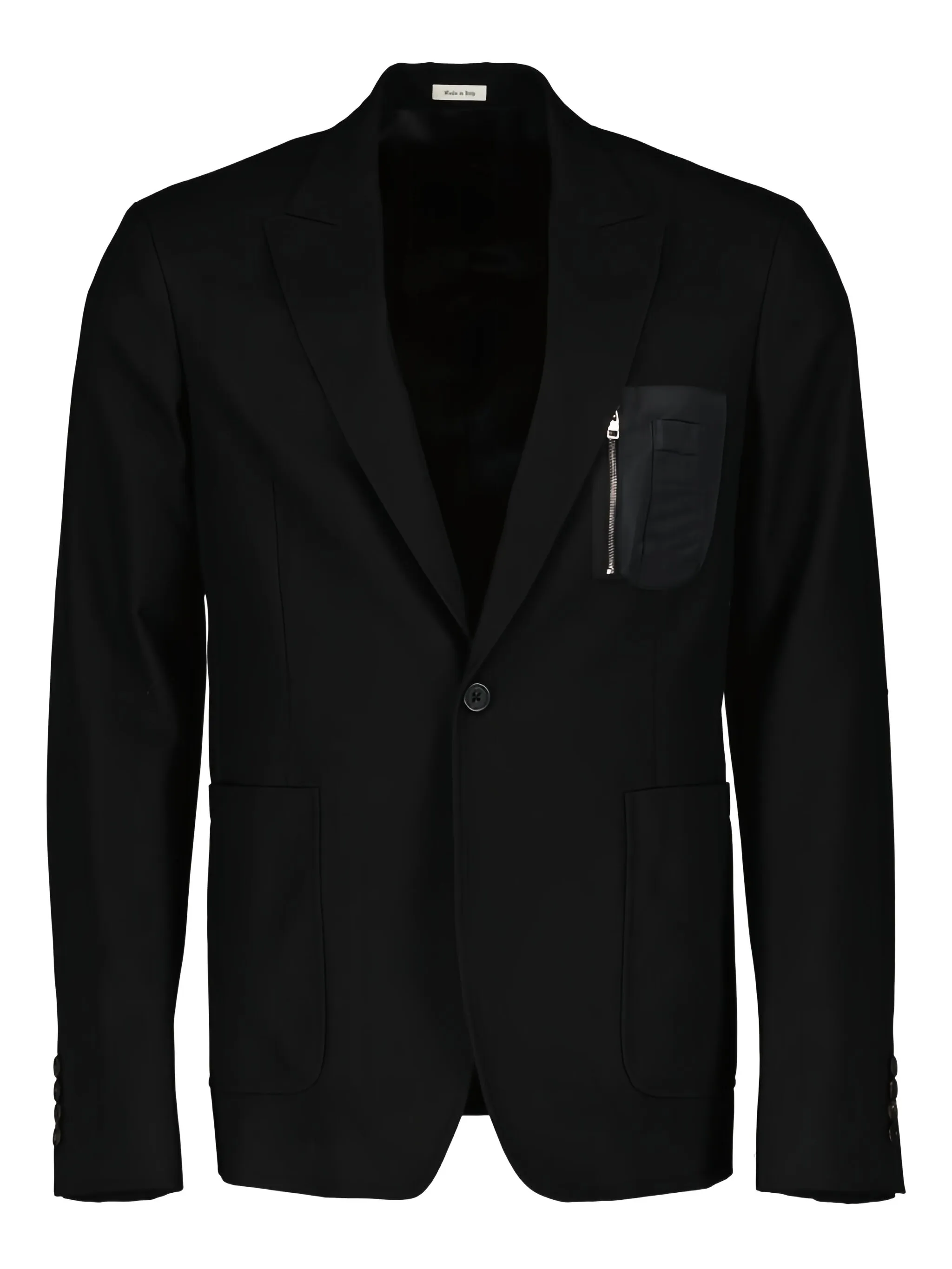 

Пиджак с карманом на молнии Alexander Mcqueen, черный