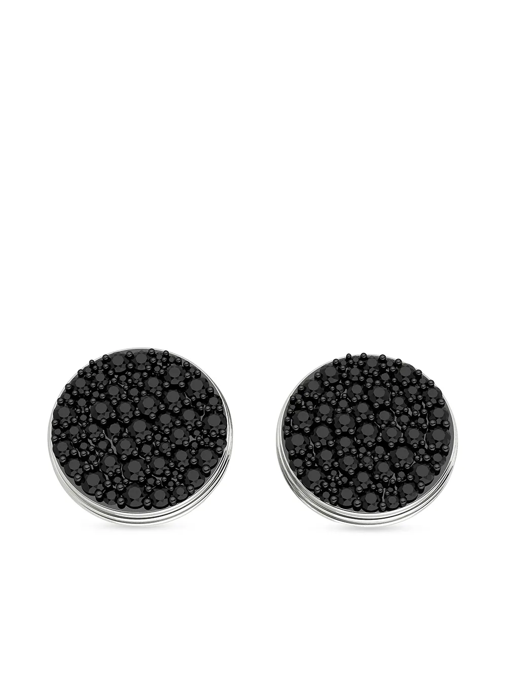 

Серьги Black Caviar из белого золота с черными бриллиантами ALINKA, серебяный