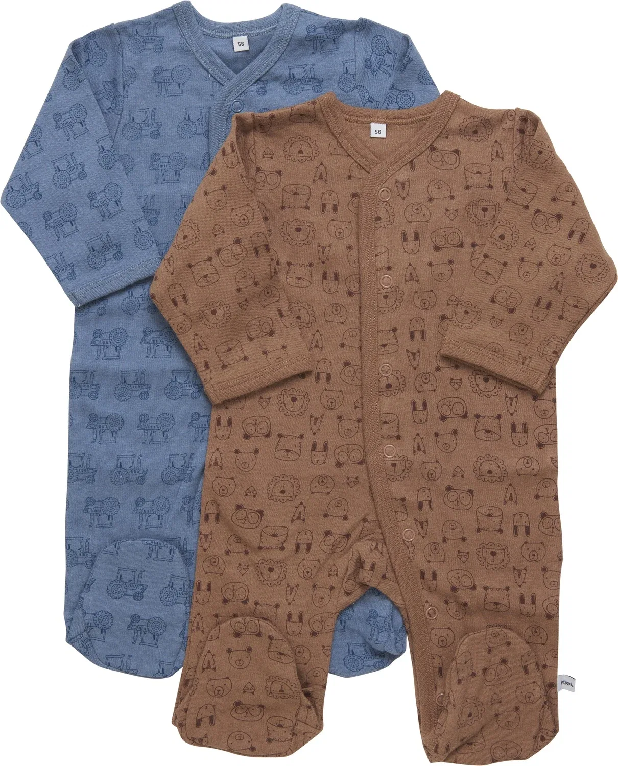 Ночная пижама детская, 2 штуки, Pippi Babywear, мультиколор