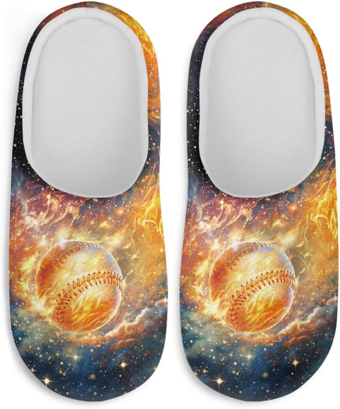 

Домашние тапочки Yuolagixn Plus для мужчин, теплые флисовые тапочки для дома, удобные мягкие домашние обувь, размер 3-12, Baseball Flame