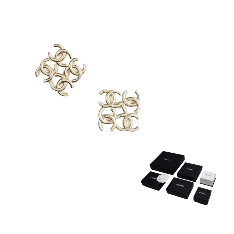

Золотые металлические серьги для женщин Gold CHANEL, золотой