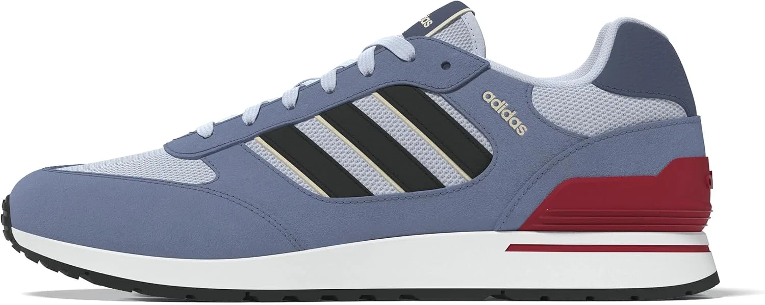 Кроссовки Adidas Run 80s Half Blue/Cblack/Purrub — фото 2