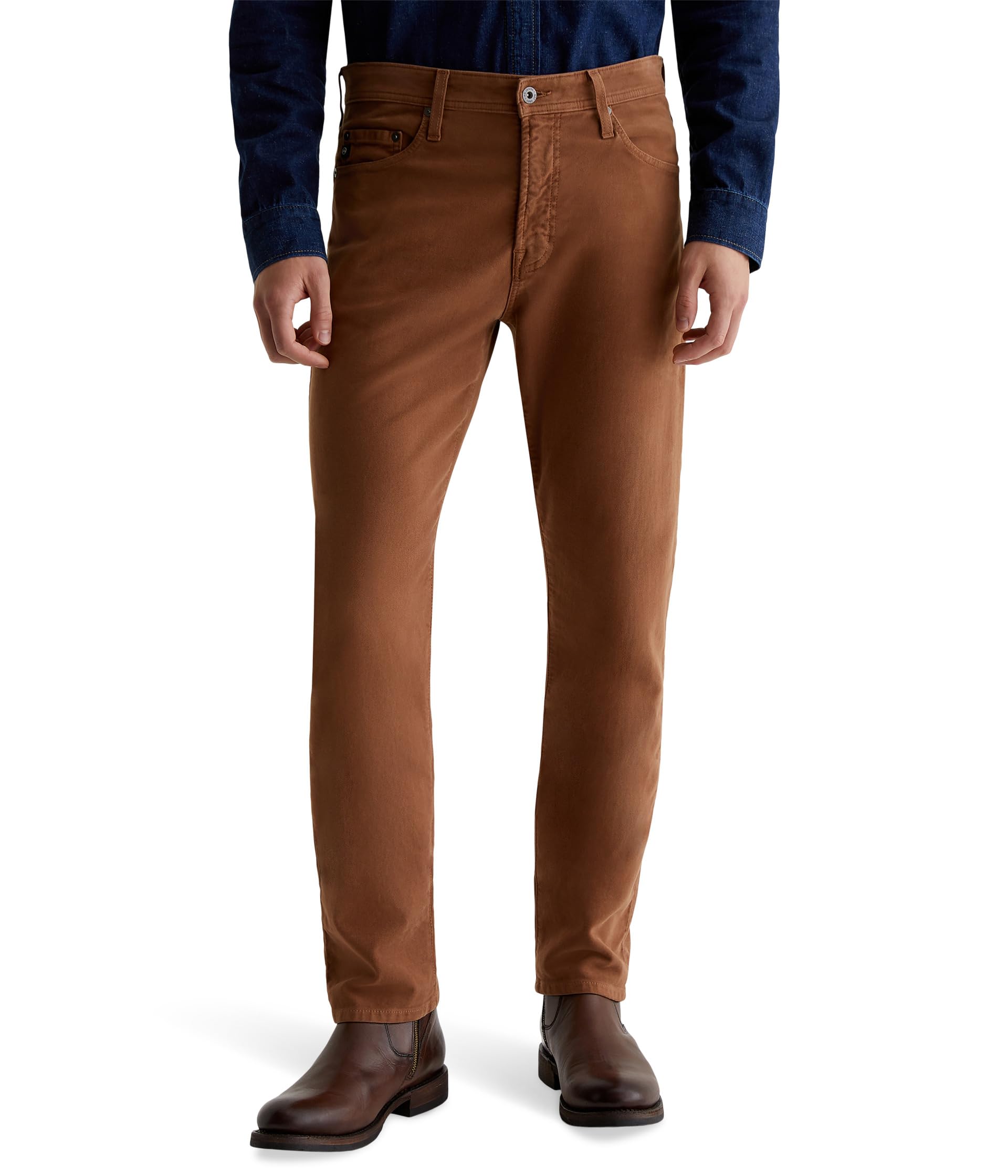 

Брюки AG Jeans Everett Slim Straight Brushed Moleskin Pants, Roasted Acorn