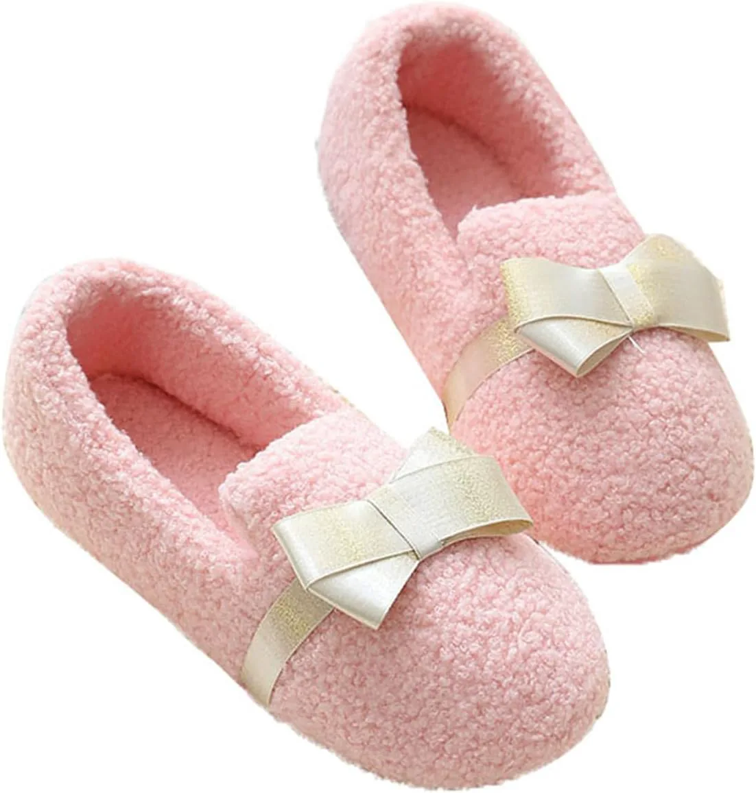 

Домашние тапочки Cliont для женщин и мужчин с мемори-пеной, удобные, теплые и нескользящие, розовый