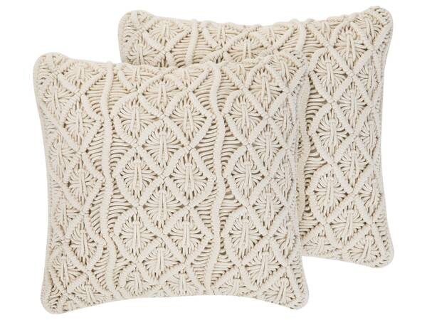 

Подушка Beliani 2 шт GOREME, 40x45x45 см цвет beige/creme