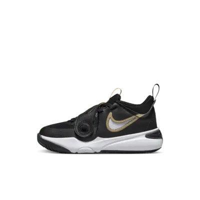 

Кроссовки Nike Team Hustle D 11, цвет Black/White/Metallic Gold