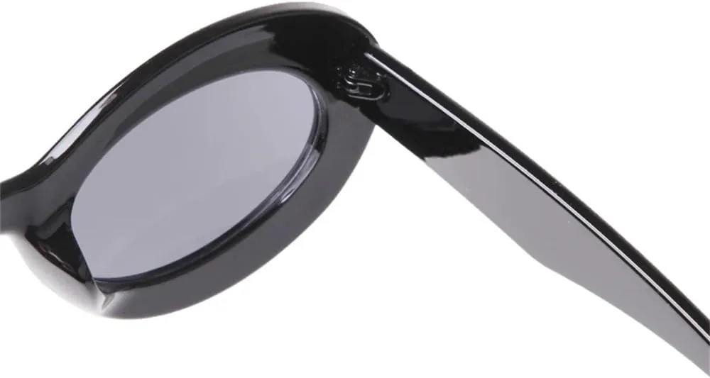 

Модные забавные овальные солнцезащитные очки «кошачий глаз» для женщин, цветные овальные очки для мужчин, повседневные очки для вечеринок в толстой оправе UJNHGQ, C1