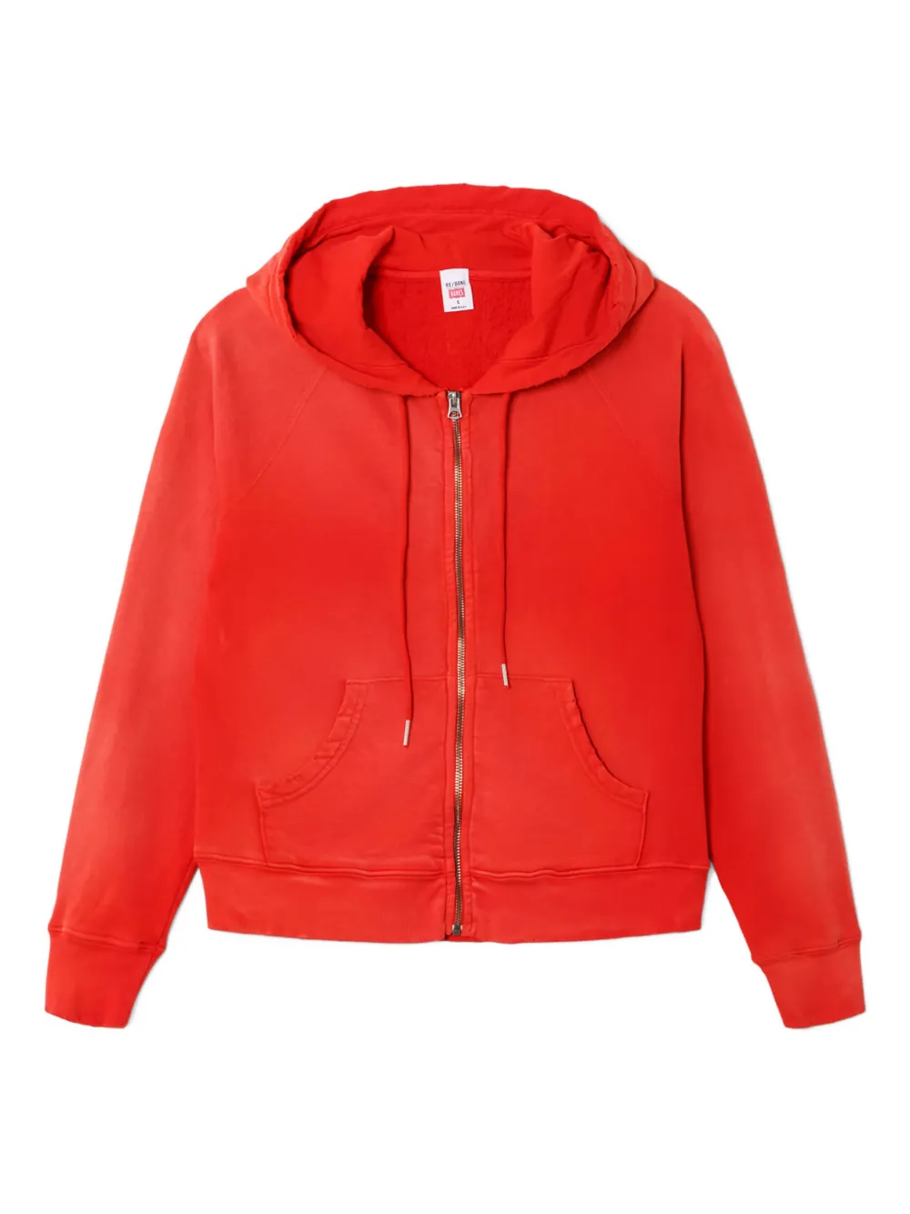 

Толстовка с капюшоном на молнии RE/DONE, красный