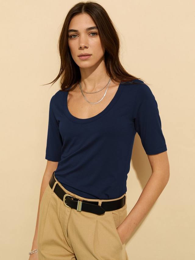 

Топ с овальным вырезом essentials Baukjen, цвет Deep Indigo