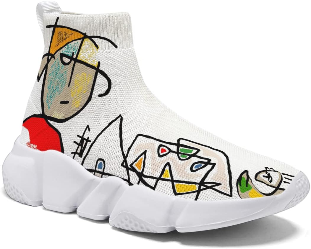 

Мужская модная обувь-граффити - кроссовки большого размера, абстрактные арт-носки для женщин Hetios, Abstract_art 52