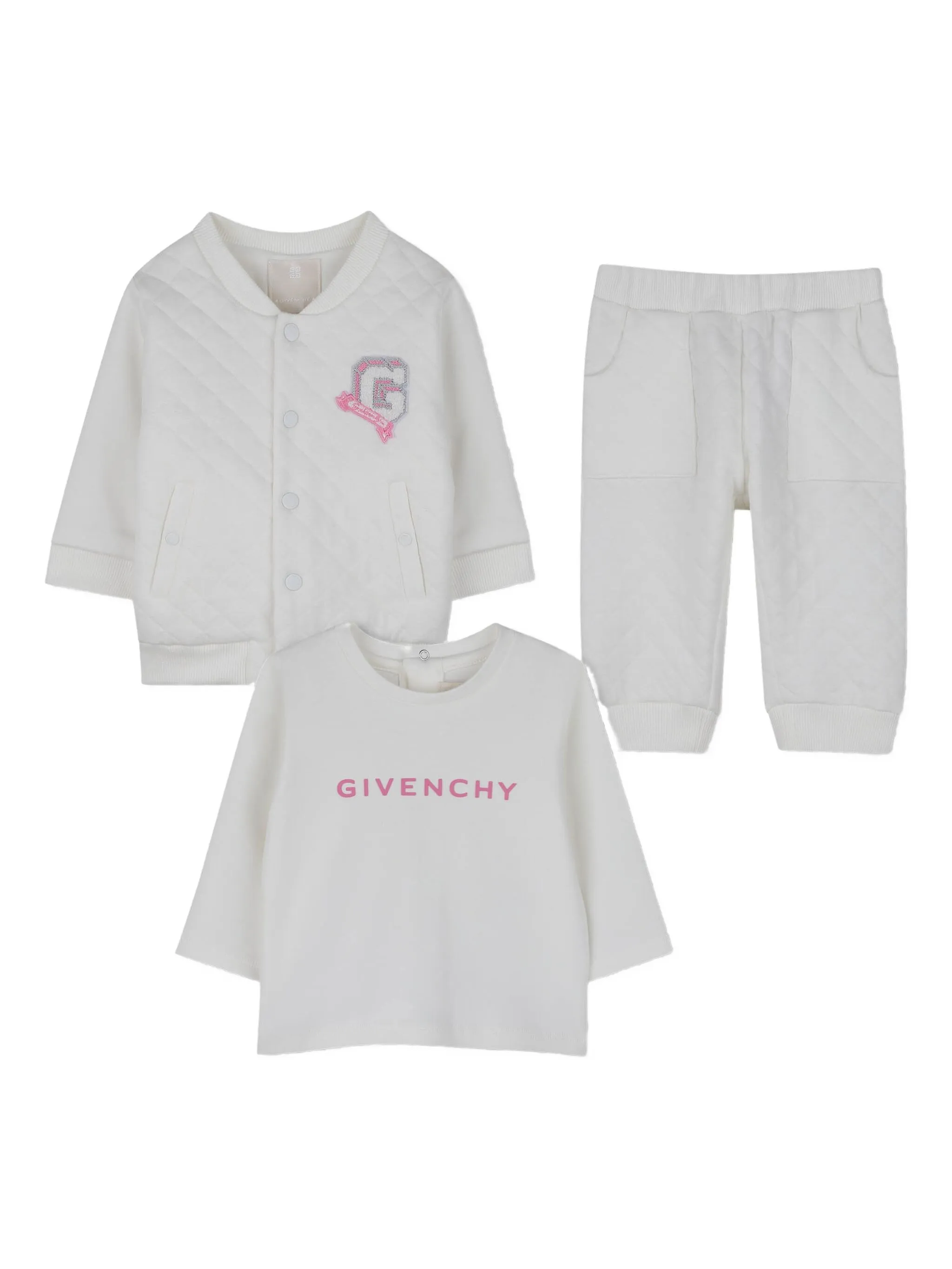 

Спортивный костюм с логотипом (комплект из трёх предметов) Givenchy Kids, белый