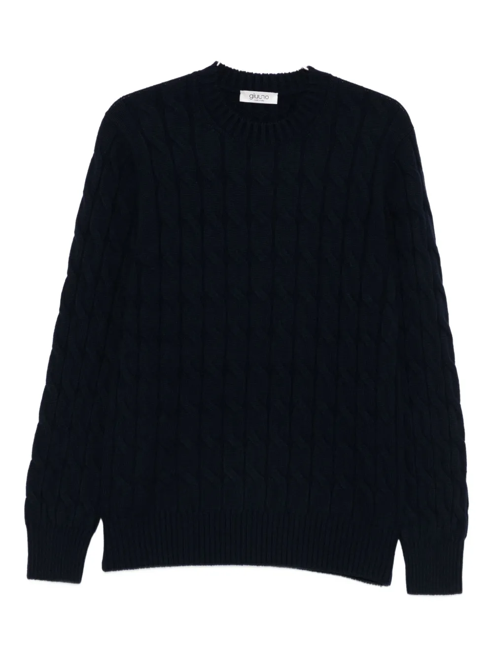 

Свитер фактурной вязки с круглым вырезом Giuuno, черный
