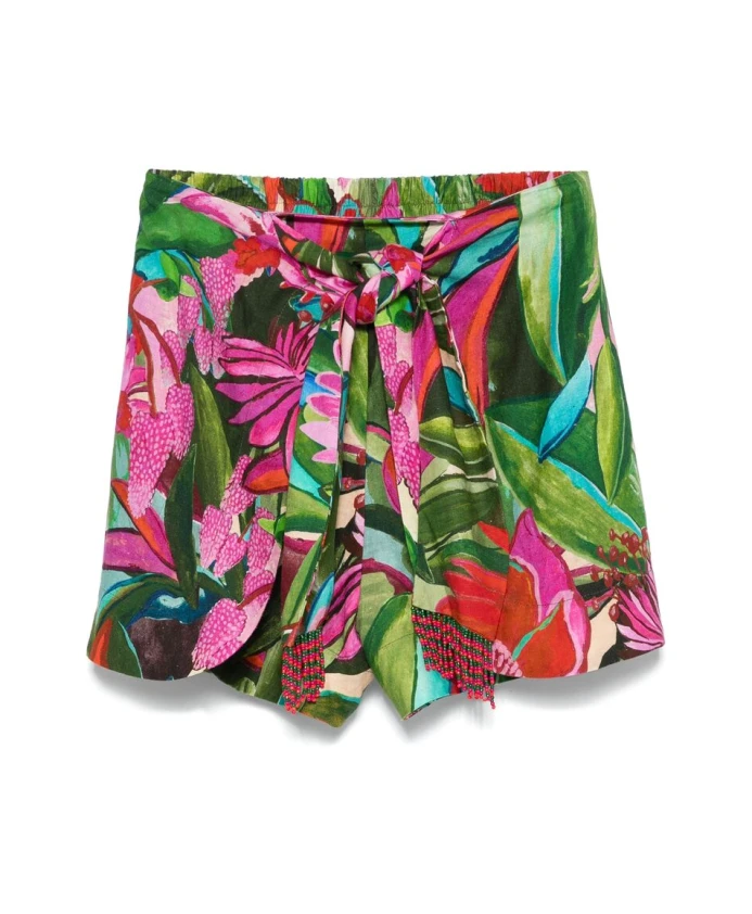 

Розовые шорты с эластичным поясом Farm Rio, мультиколор