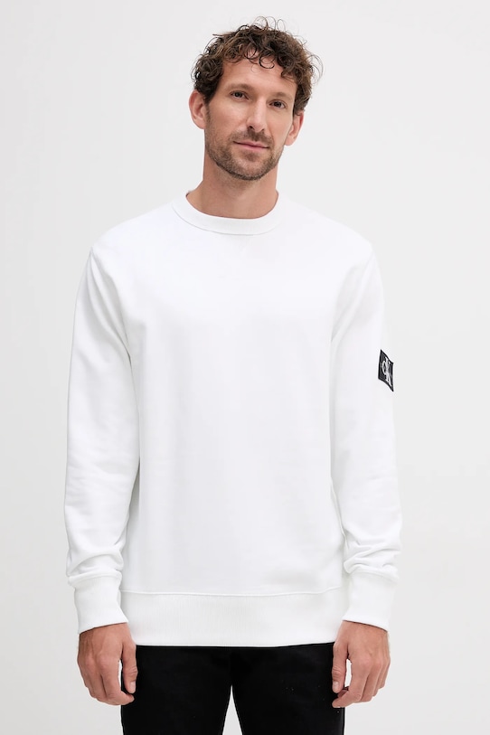 

Хлопковая толстовка Calvin Klein Jeans, белый