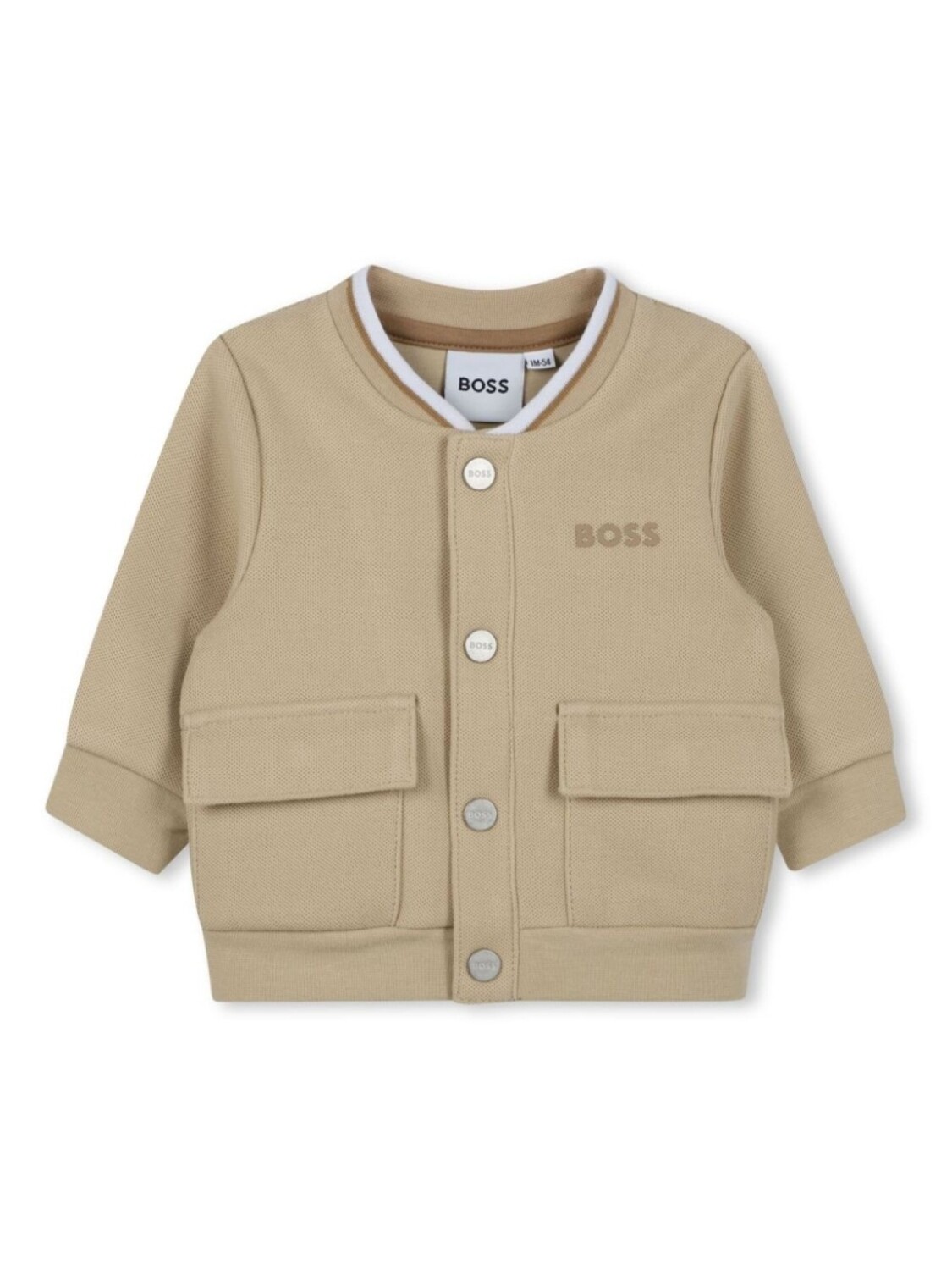 

Комплект из топа и брюк с вышитым логотипом BOSS Kidswear, нейтральный цвет