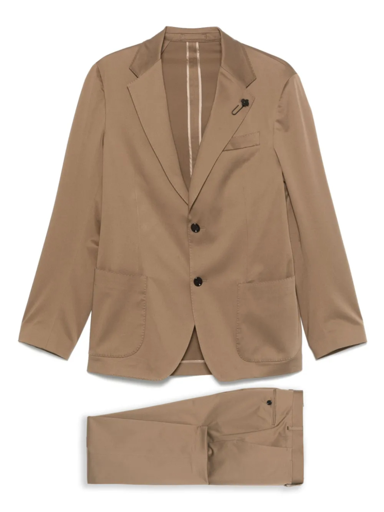 

Однобортный костюм Lardini, коричневый