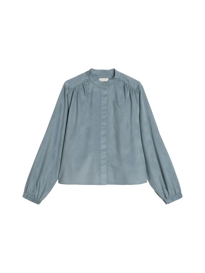 

Свободная бархатная блузка сланцево-синего цвета Marc O'Polo